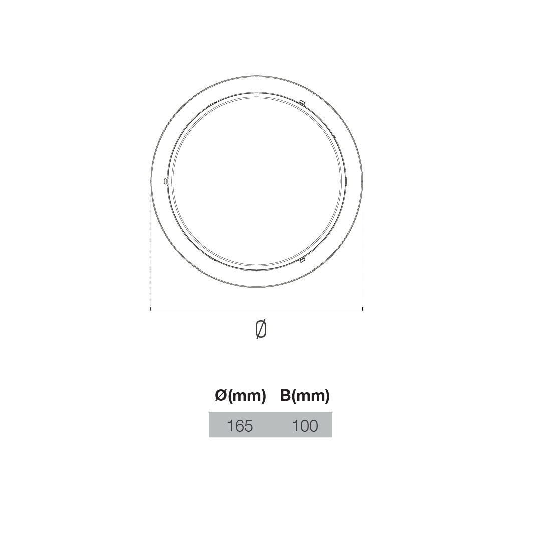LED ASTRO RD dimensiones