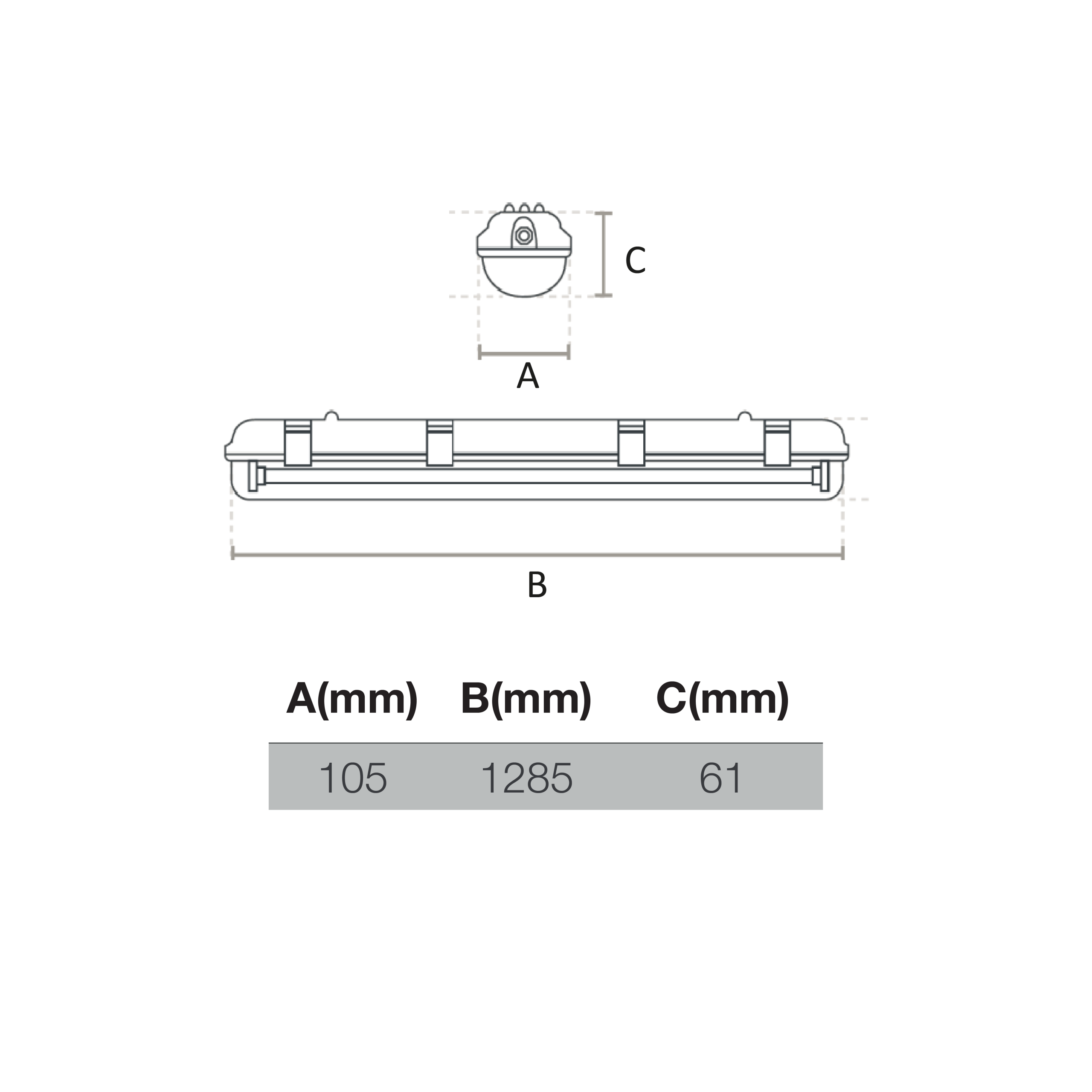 705 LED Hermética 2X18W