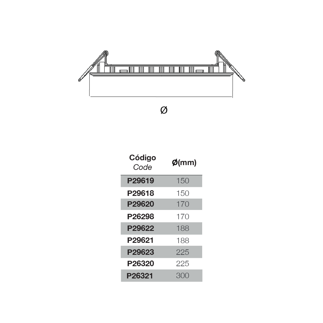 LED Panel RD EMP BK