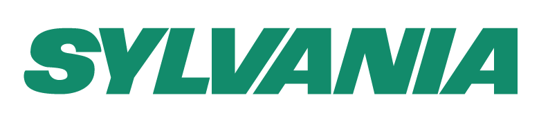 Logo de Sylvania con letras verdes