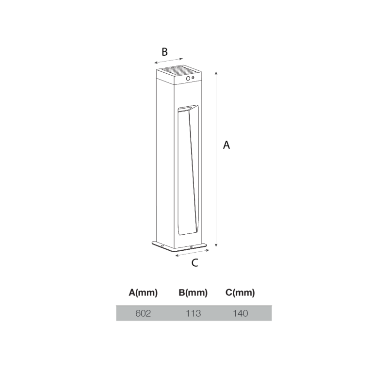 Solux Bollard Cube PIR - Imagen 2