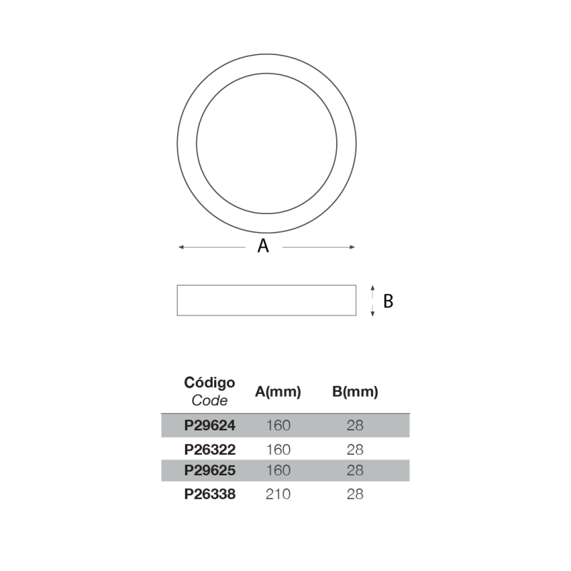 LED Panel RD SP BK